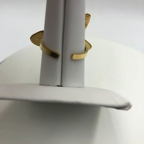 18K Gold Plated Women's Flower Ring Cubic Zirconia Waterproof Hypoallergenic - Picture 7 of 11